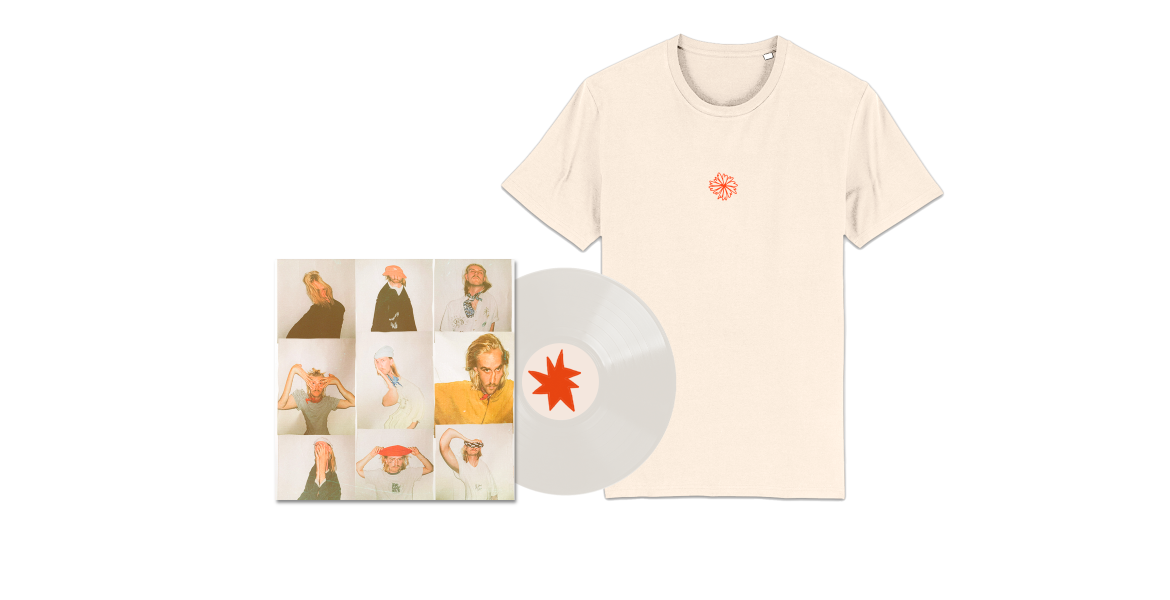 „NOT FROM HERE“-Vinyl + „Herzblume“ Shirt,